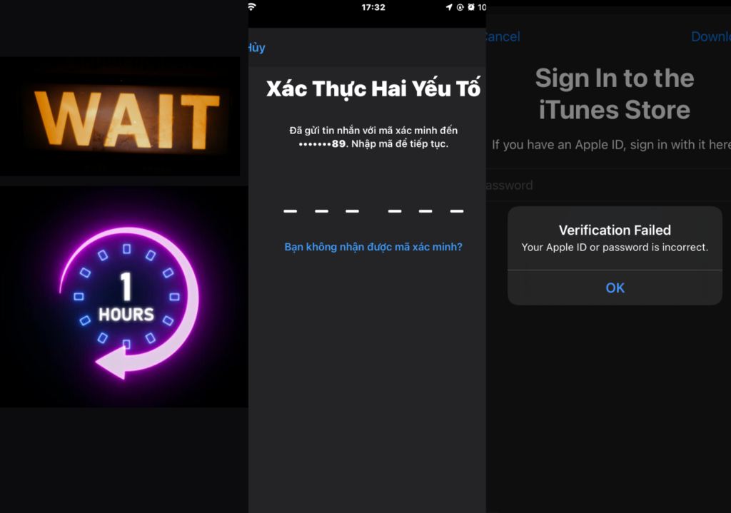 Please wait about 30 minutes to 1 hour, then come back and try signing in again later.