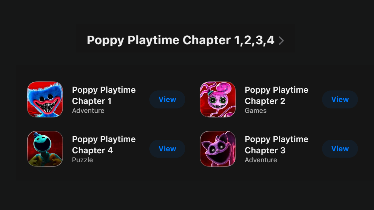 poppy playtime chapter 1,2,3,4